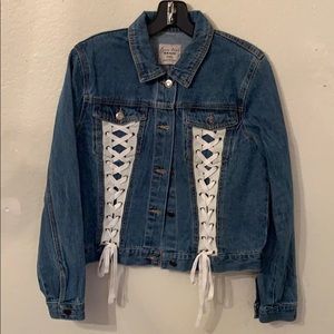 Denim Shoe Lace Jean Jacket